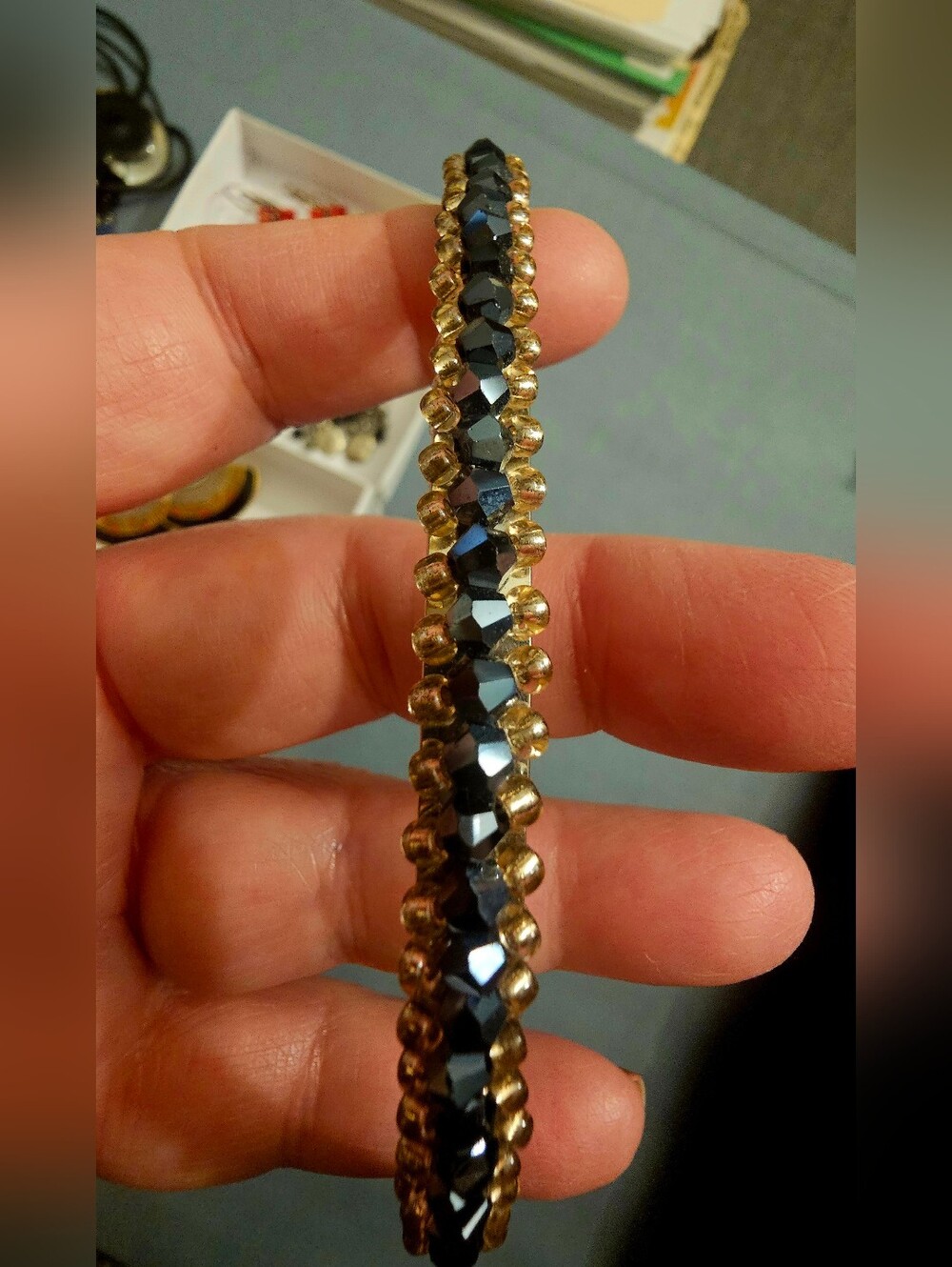 Elegant Black, Gold and Silver Headband From Nordstrom, New